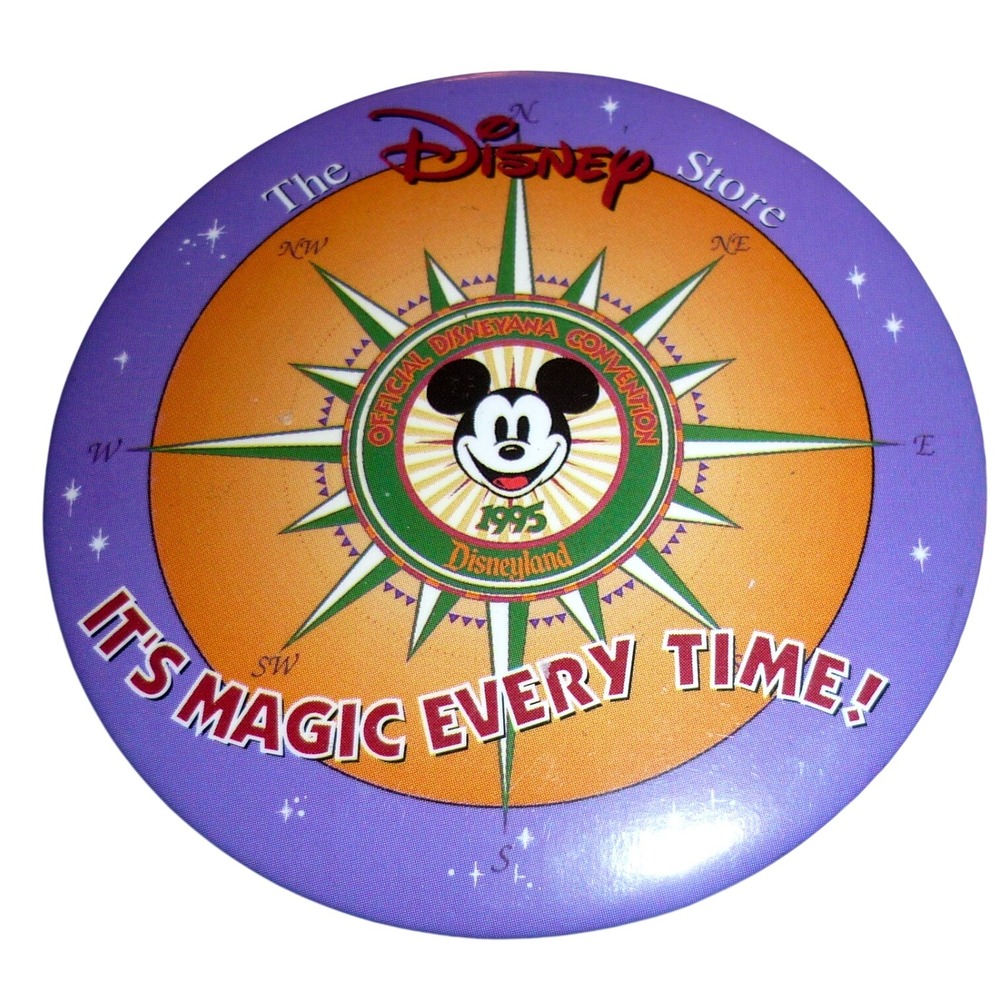 Vintage 1995 Official Disneyana Convention Mickey Mouse Disneyland Button 3"